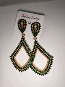 Green Drop Earrings