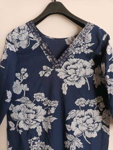 Navy Blue Floral PALAZO SUIT SET
