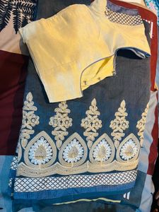 Embroidered Saree with Blouse
