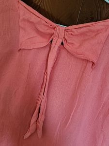 Peach Color Peplum Top For Girls