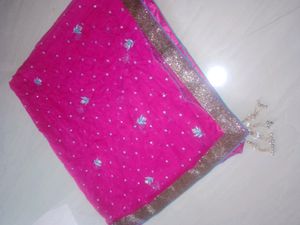 4 Side Heavy Sequins Work Pure Dupatta