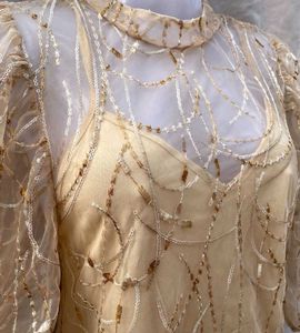 Zara mesh sequin dress