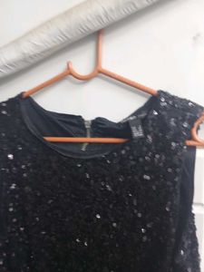 Mango BlackSequin Party Dress