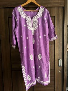 Lavender Embroidered 3XL suit set