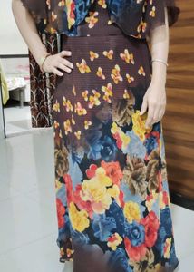 Beautiful Ponchu Style Long Gown 🤗