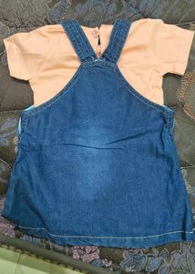 Cute Denim Dress Set for Baby Girl