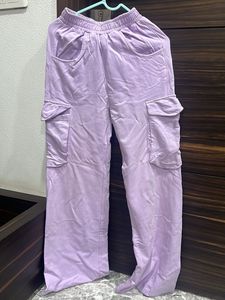 Lavender Cargo Trousers