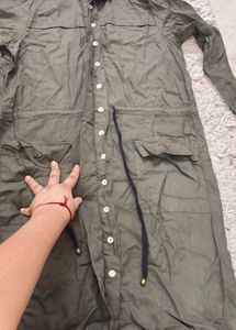AND Unused Olive Shirt Dress
