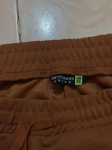 Brown Flared Leg Trousers