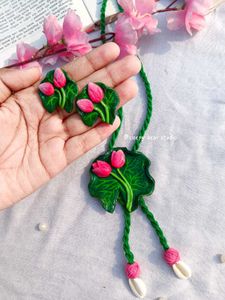 Handmade Lotus Jewellery Set