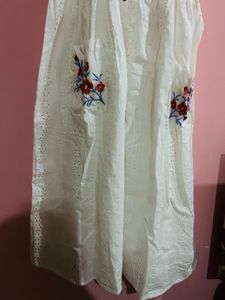 ZUDIO White Dress SCHIFFILI PRINT