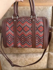 Zouk Vegan Leather Handbag – Ethnic Print
