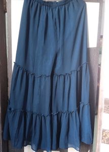 Blue Short Anarkali Suit With Sharara Pant 🪔