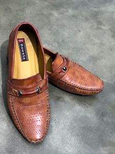 Bawala Brown Leather Loafers