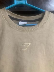 Gymshark Tan Colour Oversized Drop Shoulder Tshirt