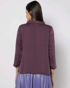Elegant Satin 3/4 Sleeve Blouse