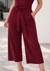 Elegant Maroon Jumpsuit