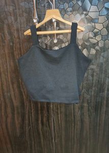 Women's Black Crop Top