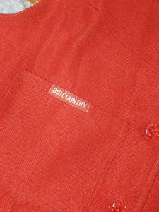 Retro red Vest with Pockets