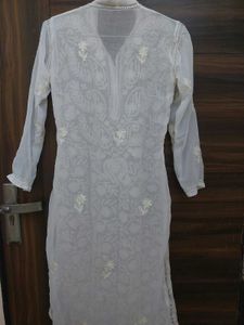 White Chikankari Kurti