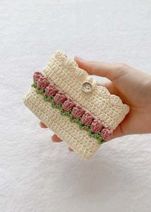 Handmade Crocheted Tulip Card Pouch