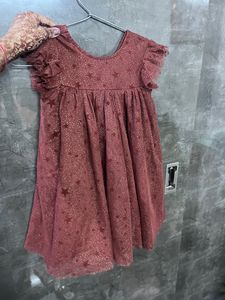 Kids Frock Brown Colour 2-3 Years Baby Girl