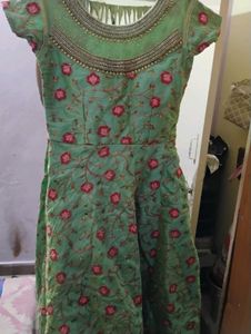 Embroidered Mint Green Indian Top