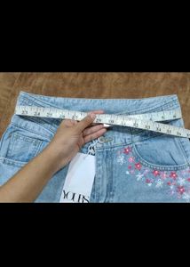 Floral Hand Embroidered Jeans
