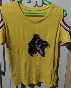 Mustard Colour T Shirt