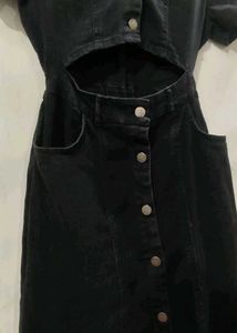 Denim Black Dress
