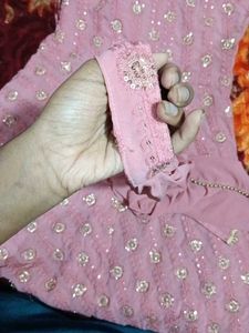 Pink Embroidered Kurta Sharara Set