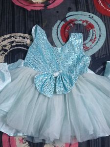 Cute Blue Sequin Dress