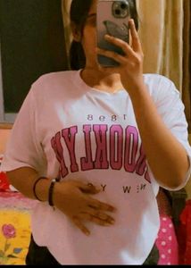 White Oversized Tshirt For Women