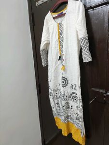 White Printed Kurta