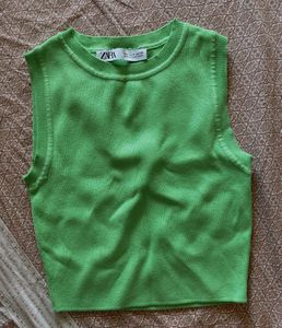 Zara Green Knit Tank Top