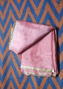 Elegant Pink Saree with Blouse Piece