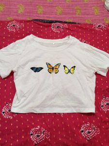Butterfly Graphic Crop Top