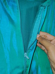 Peacock Green Colour Gown