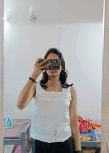 White Sleeveless Top