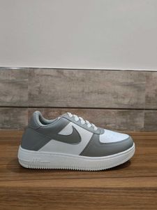 Grey &amp; White Fashion Sneakers