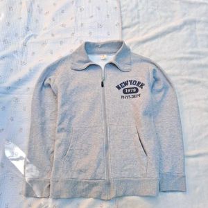 Vintage y2k grey Newyork Style Zip-Up Jacket