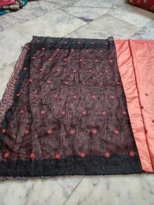 😍embroidery work saree 🥻 with blouse