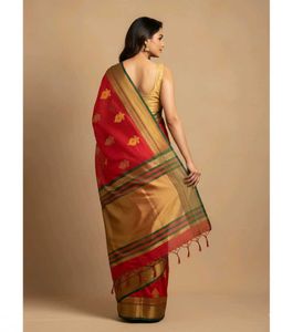 Elegant Red Banarasi Saree