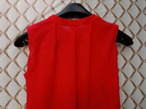New With Tag Half Korean Red Cute Top