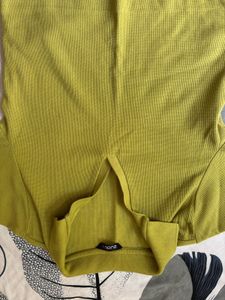 Chartreuse Mock Neck Top