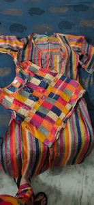 3 peice set  , crop top  palazo with shrug