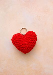 Handmade Red Heart Keychain