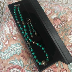 vintage malachite necklace