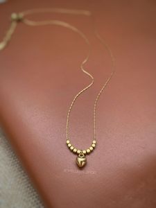 Gold Heart Pendant Necklace