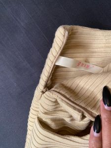 Beige Mini Skirt